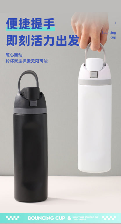 Amazon Fruit Cup 304 Stainless Steel Insulated Cup High-Looking Creative Straw Cup Outdoor Portable Water Cup