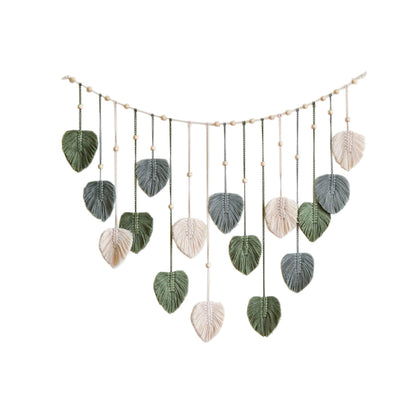 Nordic Handmade Woven Leaf Tapestry Bohemian Photo Homestay Bedroom Children's Room Background Wall Wall Decorations