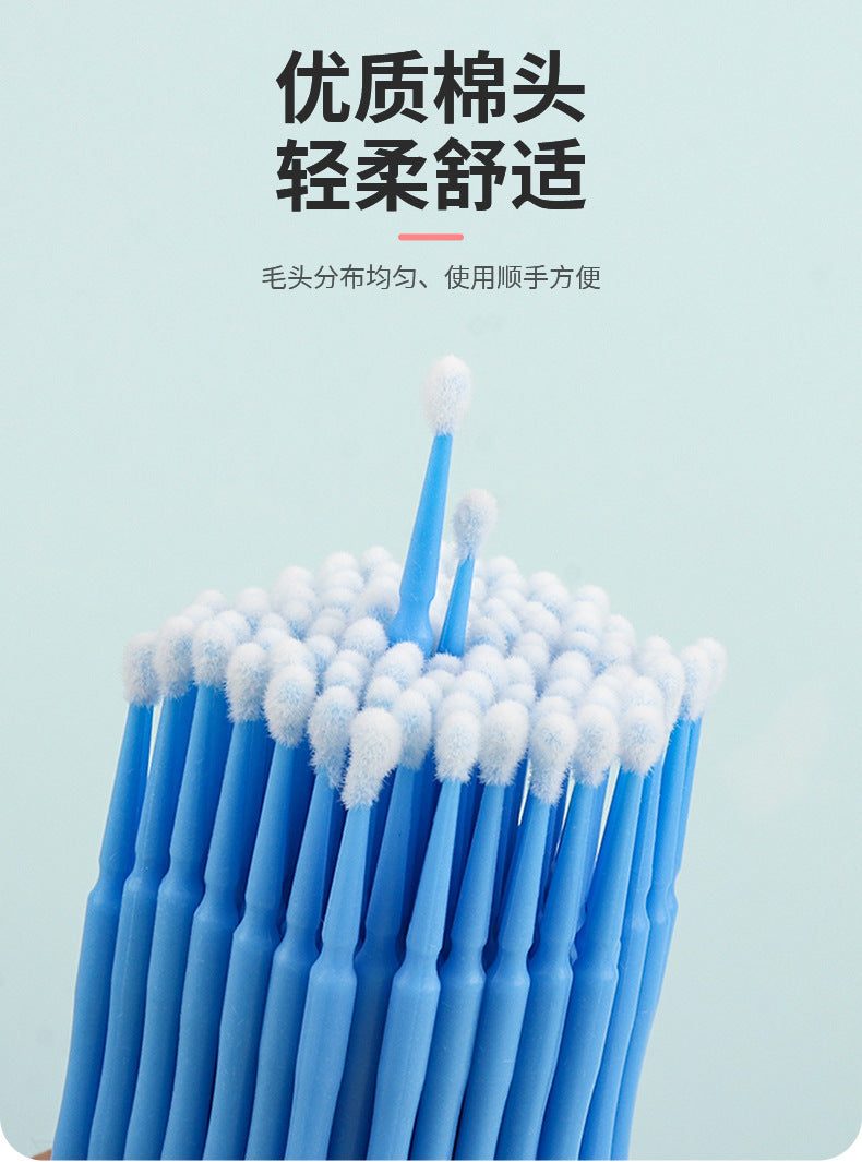Wholesale Eyelash Extension Cotton Swabs, Disposable Small-Headed Eyelash Cleaning Cotton Sticks, Makeup Removal, Beauty Eyelash Micro Brushes