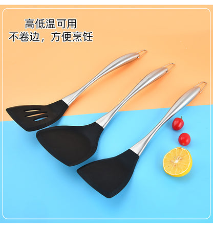 Food Grade Silicone 11 Pieces Kitchenware suit Stir-frying Shovel Non-stick Pan Silicone Colander Pot Stir-frying Spoon Soup Spoon