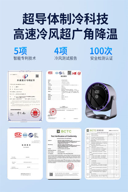 2025 New Desktop Fan Home Office Small Fan Student Dormitory Wall-Mounted Small Rechargeable Circulation Fan