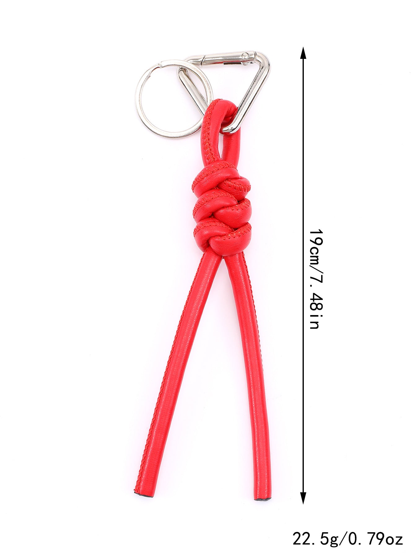 New triangle key chain PU hand-woven diamond key ring bag pendant key chain