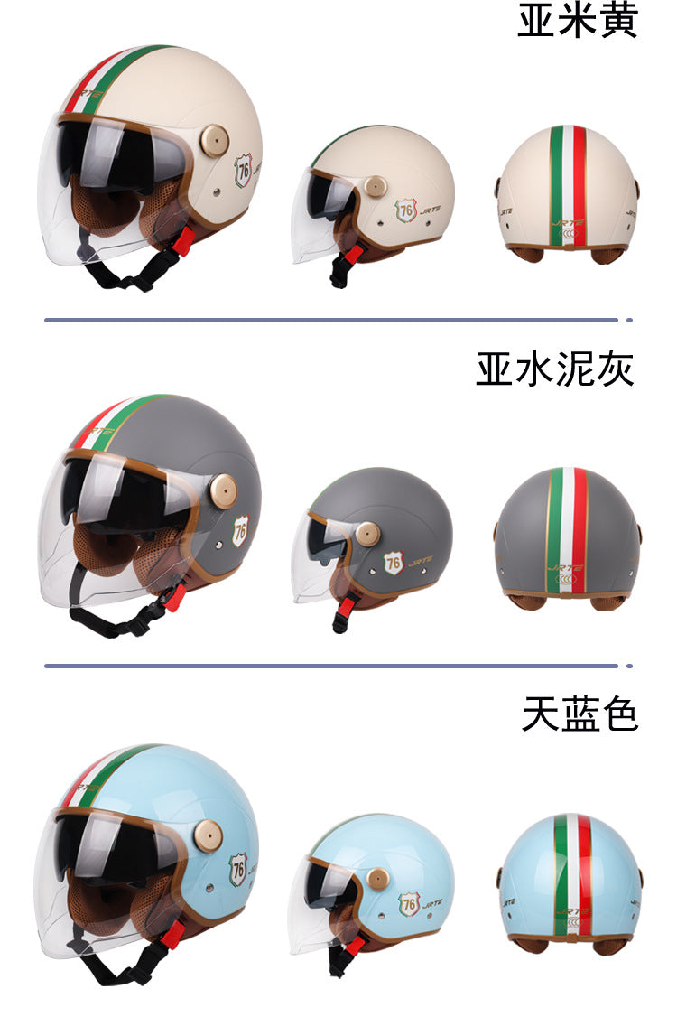 3c certified motorcycle helmet electric car helmet Harley universal battery car Four Seasons universal personality half helmet