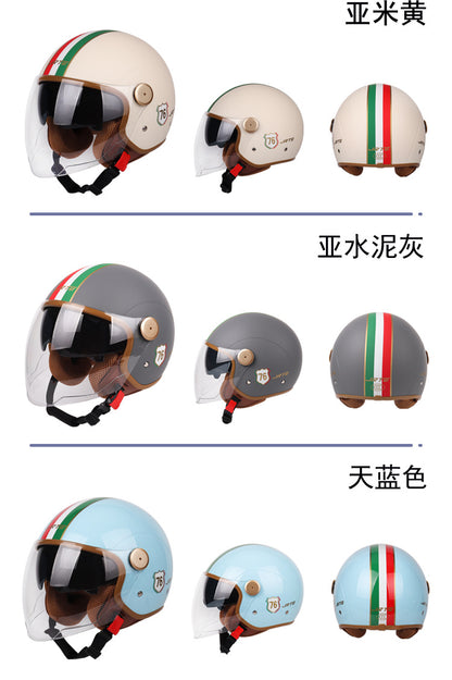 3c certified motorcycle helmet electric car helmet Harley universal battery car Four Seasons universal personality half helmet