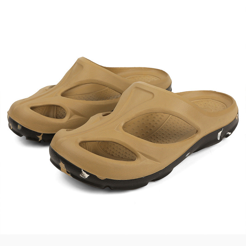 Cross-Border Outdoor Thick-Soled Sandals, Hollow Eva Shaped Water Sandals, Non-Slip Clogs, Men's and Women's Beach Sandals, Slippers