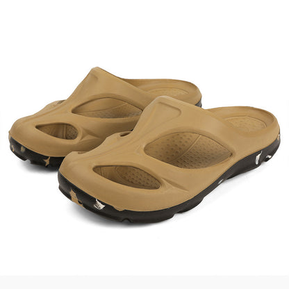 Cross-Border Outdoor Thick-Soled Sandals, Hollow Eva Shaped Water Sandals, Non-Slip Clogs, Men's and Women's Beach Sandals, Slippers