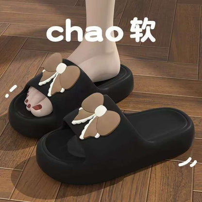 Thick-Soled Slippers for Women 2025 Summer New Style Indoor Home Bathing Non-Slip Household Slippers for Outer Wear with a Sense of Stepping on Shit