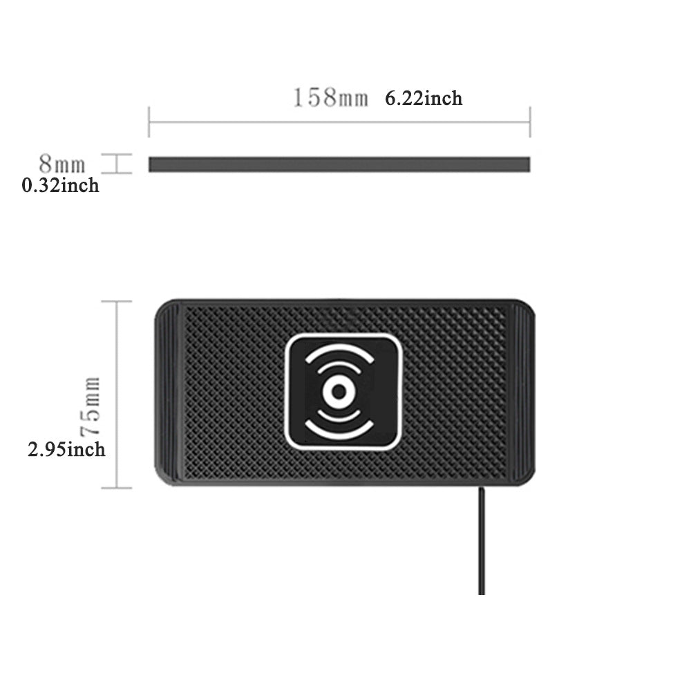 Wireless Car Charger Charging Pad 15w Non Slip Qi Fast Charger For Car Wireless Phone Charger For Android For IPhone 11/12/13/14