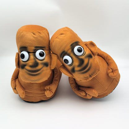 Funny Ai Shanhaijing Doll Shark Wooden Stick Man Doll Creative Cross-Border Spoof Plush Slippers
