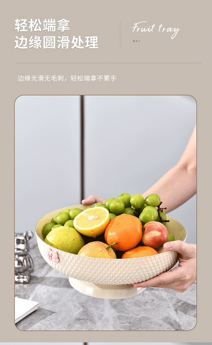Fruit Plate High-foot Draining Light Luxury High-end Living Room Coffee Table Household Snack Candy Plate Dried Fruit High-value Pendant Plate