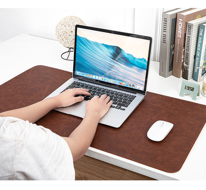 Skin-feeling Crazy Horse Leather Table Mat Leather Pattern Mouse Pad Custom Oversized Office Computer Mat Leather Learning Desk Mat