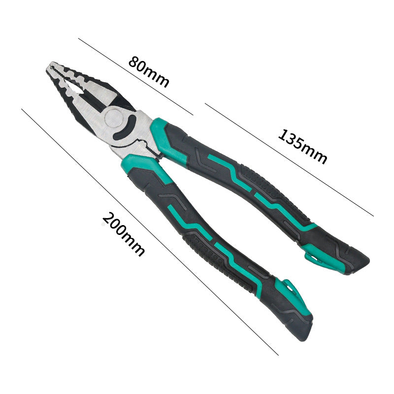 Multifunctional wire stripping pliers pointed mouth miter pliers 8 inch vice electrical wire stripping pliers eccentric labor-saving and durable