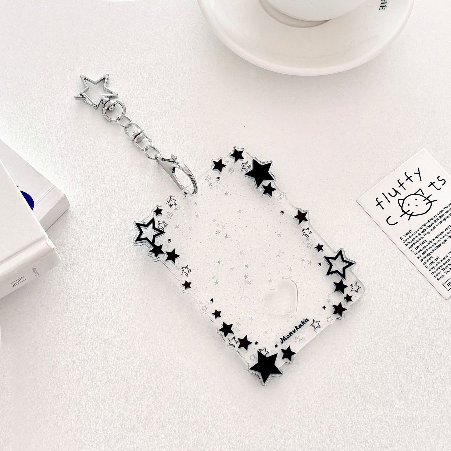 Original Glitter Star Version Card Holder Fan Small Card 3inch Acrylic Card Holder Small Card Polaroid Card Holder Gumei