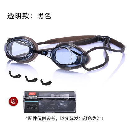 Factory Direct Sales Swimming Goggles Hd Waterproof Anti-Fog Electroplating Color Plated Universal Racing Diving Professional Swimming Goggles Wholesale