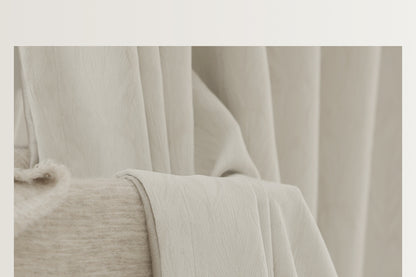 Cream Style Jacquard Curtain for Bedroom Premium Chenille Shading Living Room Bedroom French Light Luxury Shaoxing Curtain