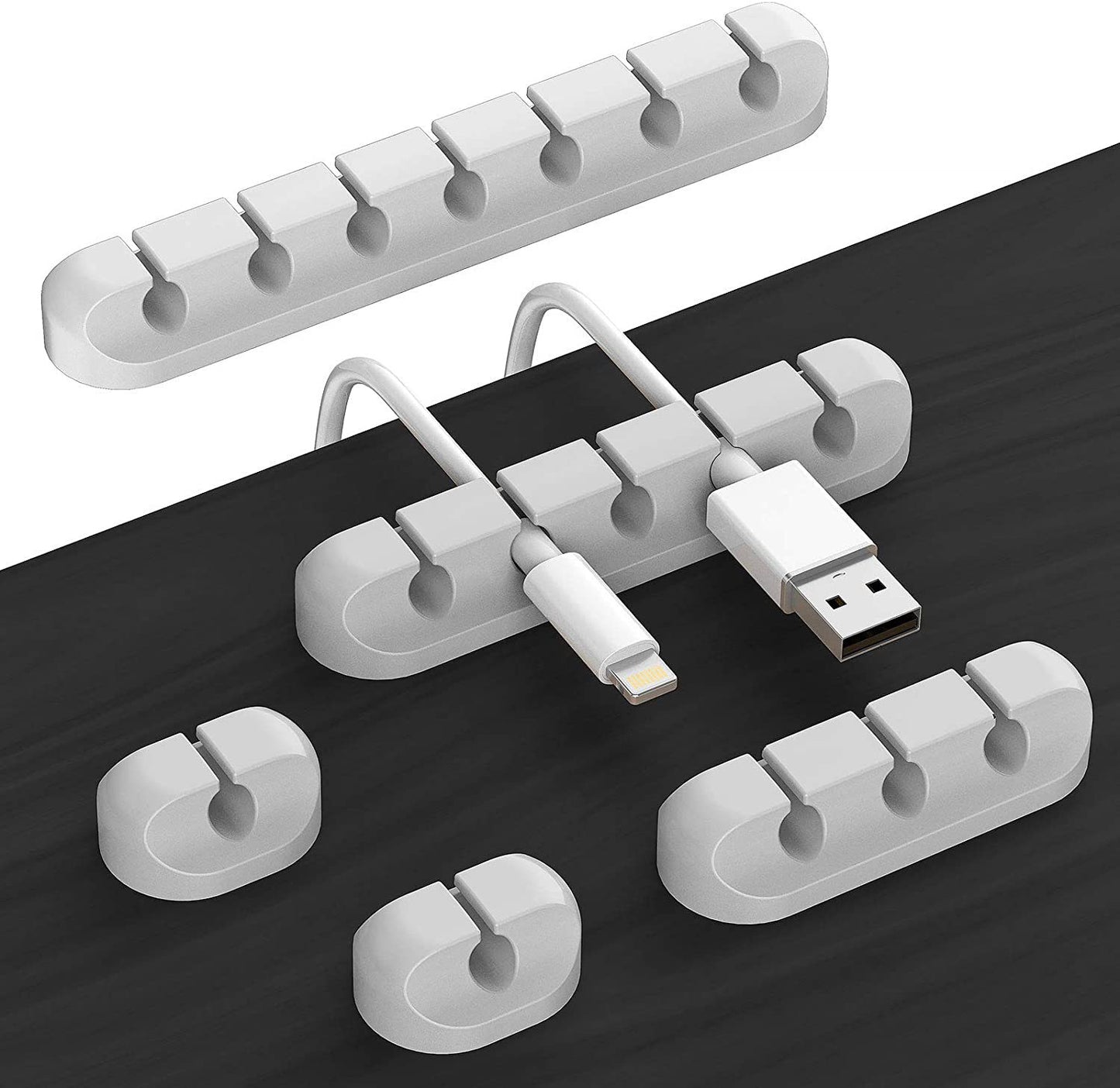 New desktop charging data cable holder multi-port creative storage wire silicone cable organizer hub