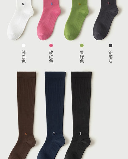 Compression socks sports compression calf socks professional rope skipping running women's socks summer fitness stockings non-slip yoga socks