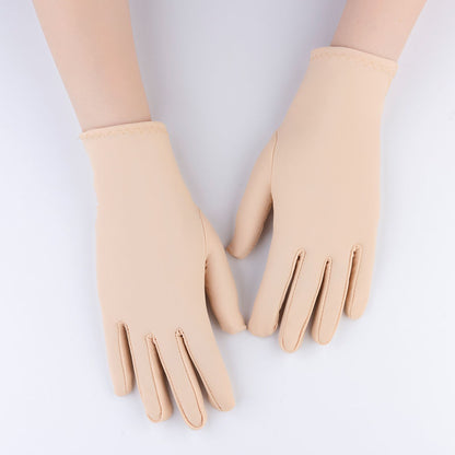 Spandex Gloves Spring and Summer White Ceremonial Thin Short Elastic Gloves for Men and Women Tight White Gloves Jewelry Gloves