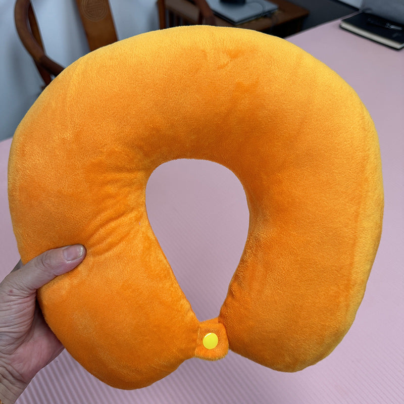 2025 New Cross-Border U-Shaped Pillow Portable Pp Cotton Office Nap Cervical Pillow Car High-Speed Rail Neck Pillow Wholesale