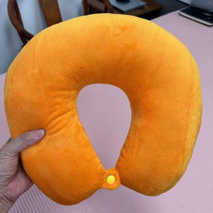 2025 New Cross-Border U-Shaped Pillow Portable Pp Cotton Office Nap Cervical Pillow Car High-Speed Rail Neck Pillow Wholesale