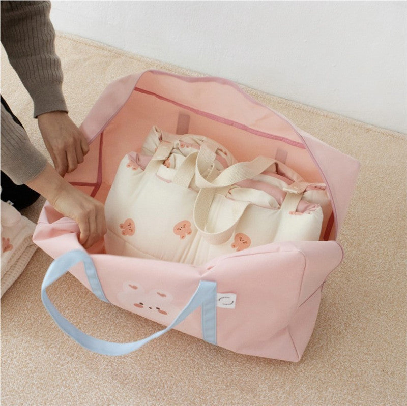 Ins Animal Head Kindergarten Bedding Storage Bag Organizer Bag Large Capacity Packing Bag Portable Travel Storage