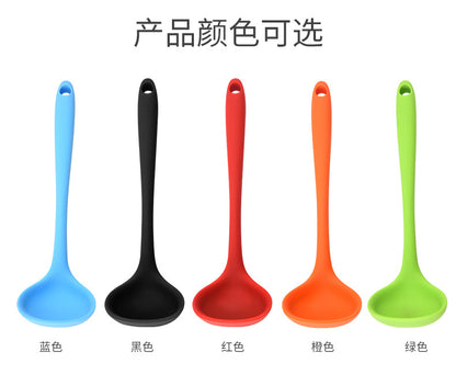 Silicone Mini Soup Spoon Kitchen Cooking Soup Spoon Children's Food Supplemented Soup Spoon Food Grade Material Silicone Soup Spoon 21cm