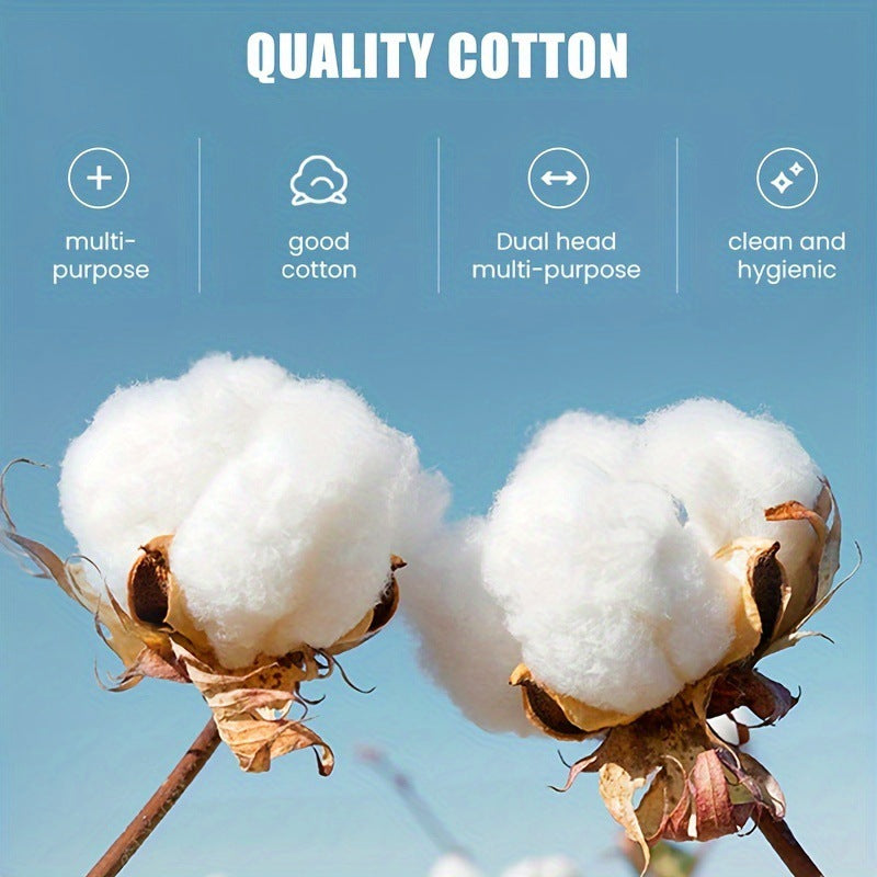 1000 double-headed multifunctional cotton swab wholesale large disposable sanitary cotton swab ear spoon makeup remover cotton