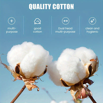 1000 double-headed multifunctional cotton swab wholesale large disposable sanitary cotton swab ear spoon makeup remover cotton