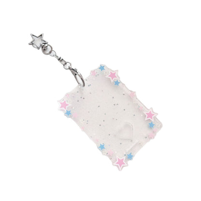 Original Glitter Star Version Card Holder Fan Small Card 3inch Acrylic Card Holder Small Card Polaroid Card Holder Gumei