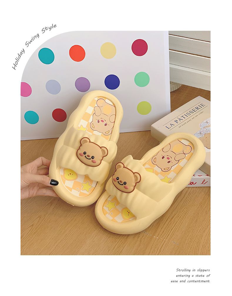 Women's spring and summer new thick-soled sandals and slippers for wearing cartoon PVC non-slip casual soft-soled sandals and slippers wholesale