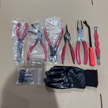 Red and black elbow 60 degree power-off pliers bolt pliers multi-purpose pliers car oil pipe separation harness pliers cross-border pliers