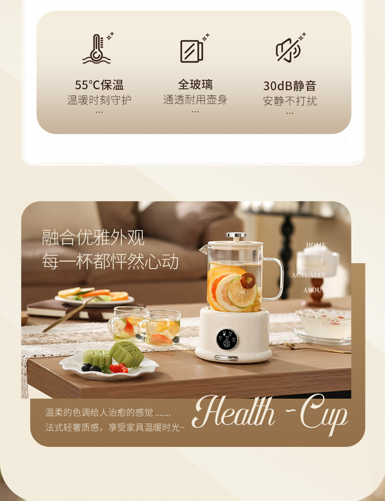 Factory Direct Sales Gift All-Glass Multi-Functional Home Small Office Mini Health Pot Health Cup Boiling Cup