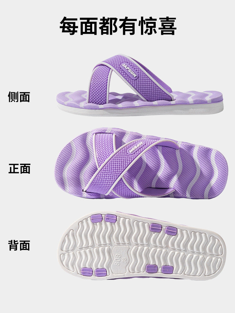 Home Eva Slippers for Women, Non-Slip Bathroom Bathing Slippers for Men, Summer Outdoor Wear, Beach Trendy Slippers, Factory Direct Sales