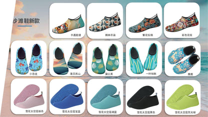 Cartoon Children's Beach Shoes Hard Sole Wading Shoes Diving Equipment Snorkeling Shoes and Socks Barefoot Swimming Shoes Diving Socks Quick-drying