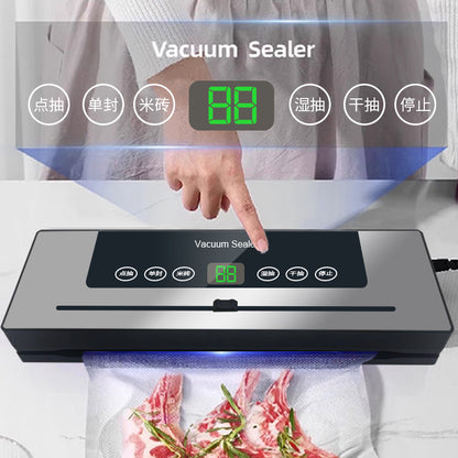 Vacuum Sealing Machine Packaging Fresh-keeping Machine Small Household Vacuum Food Air Sealing Machine] Fully Automatic Plastic