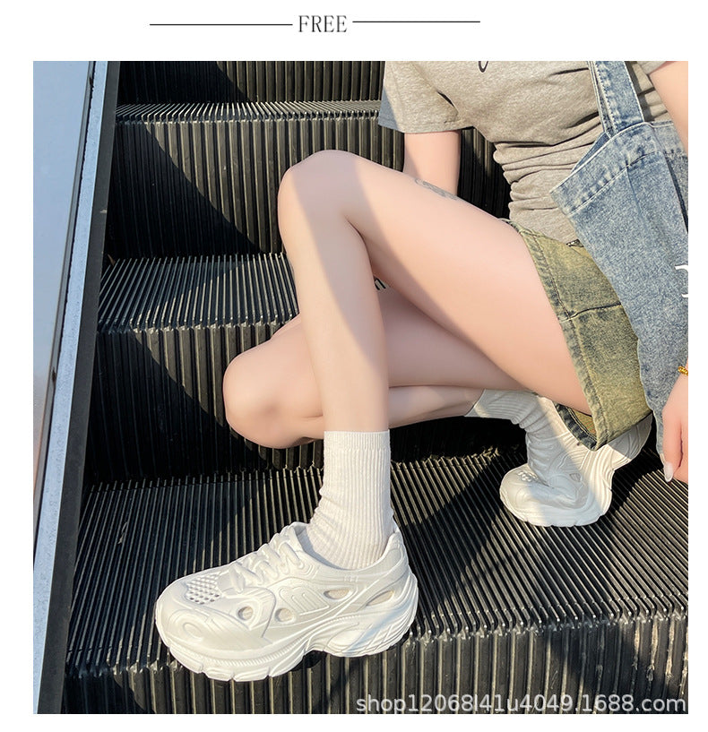 New Style Eva Thickened 5cm Height-Increasing Soft Sole Comfortable Versatile Dad Shoes Outdoor Closed-Toe Sandals for Couples