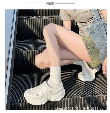 New Style Eva Thickened 5cm Height-Increasing Soft Sole Comfortable Versatile Dad Shoes Outdoor Closed-Toe Sandals for Couples