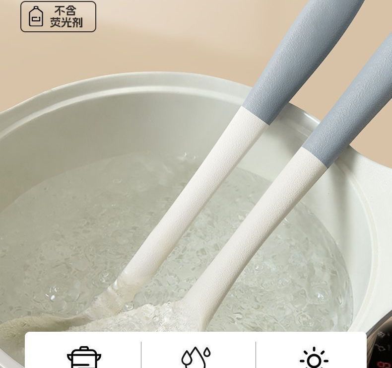 Food Grade Silicone Shovel Non-Stick Special Sticker High Temperature Resistant Silicone Shovel Protecting Pot Household Cooking Shovel Soup Spoon