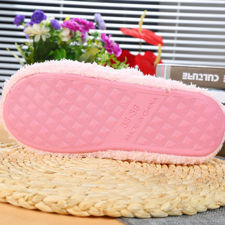 New autumn and winter moon shoes with thick warm spring and autumn pregnant women slippers non-slip home shoes a generation of hair