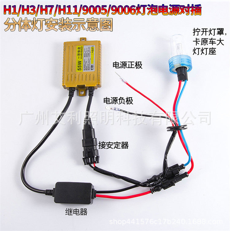 Cross-Border Hot-Selling Car Hid Xenon Lamps H1H3H4H7H119005Hid Set Hid Headlights Wholesale