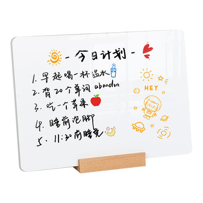 One Piece Wholesale Desktop Erasable Small Whiteboard Double-Sided Writing Message Board Vertical Small Blackboard Message Prompt Drawing Board