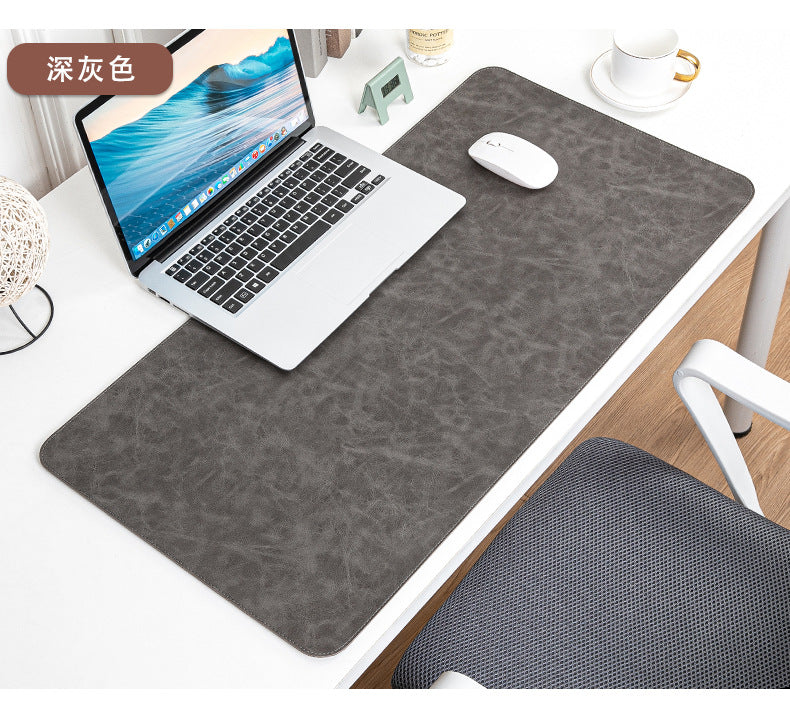 Skin-feeling Crazy Horse Leather Table Mat Leather Pattern Mouse Pad Custom Oversized Office Computer Mat Leather Learning Desk Mat