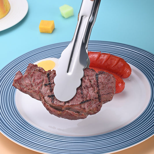 Stainless Steel Food Clip Kitchen Anti-scalding Bread Clip Outdoor Barbecue Clip Buffet Steak Food Clip by PDG ibma