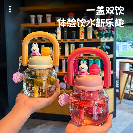 Wholesale Large-Capacity Plastic Straw Cups for Summer, Suitable for Men and Women, with a High Aesthetic Appeal, Portable Outdoor Sports Water Bottles for Children by PDG ibma