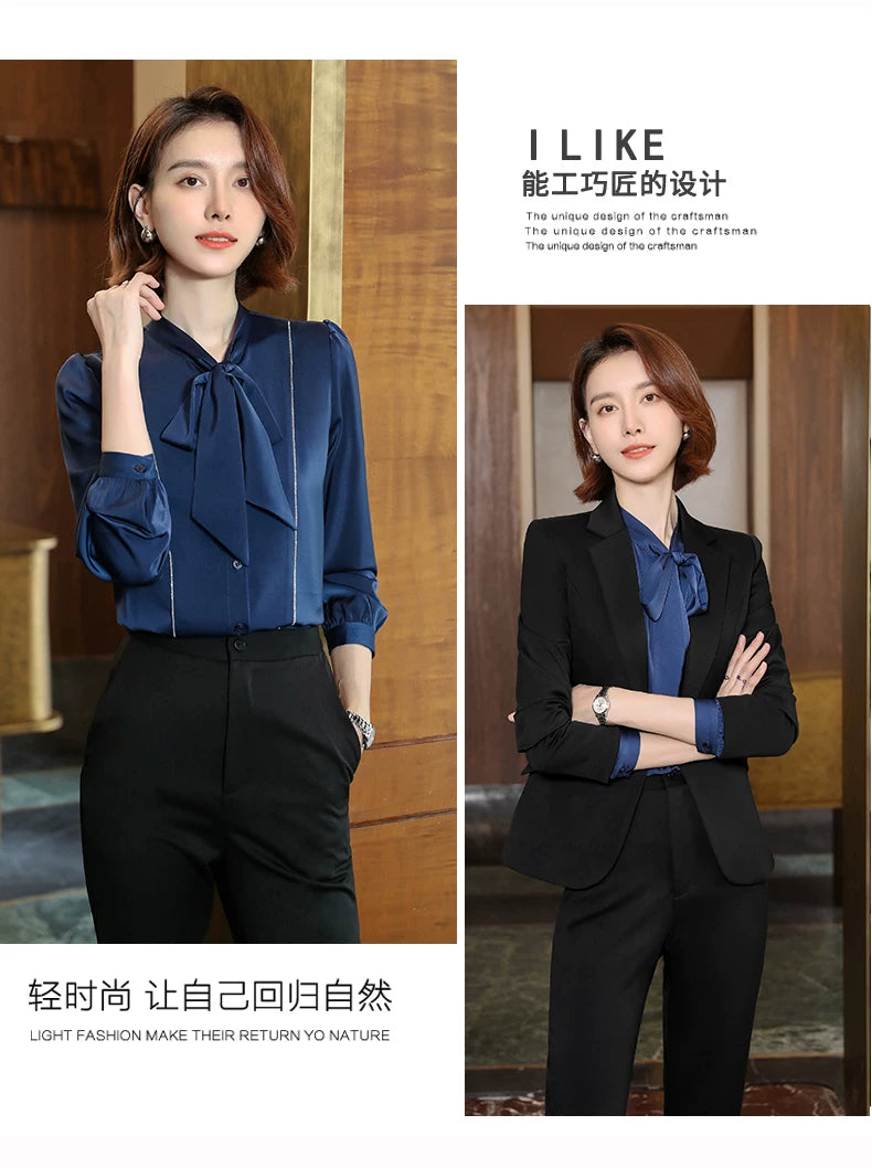 2023 autumn and winter professional style suit female manager professional attire temperament goddess fan sense suit suit pink small suit