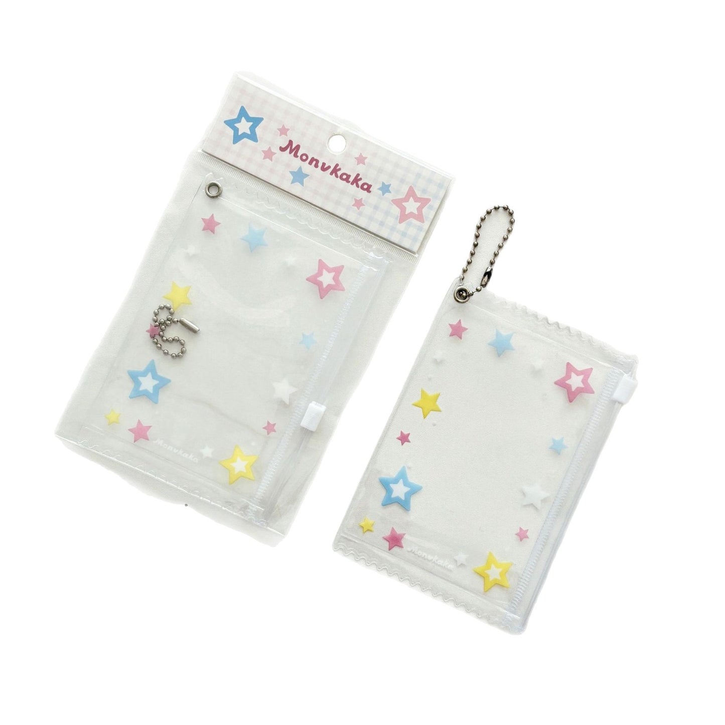 Monvkaka American-Style Star Small Zipper Card Holder Random Card Storage Card Case Card Holder Gu Mei Baji Bag