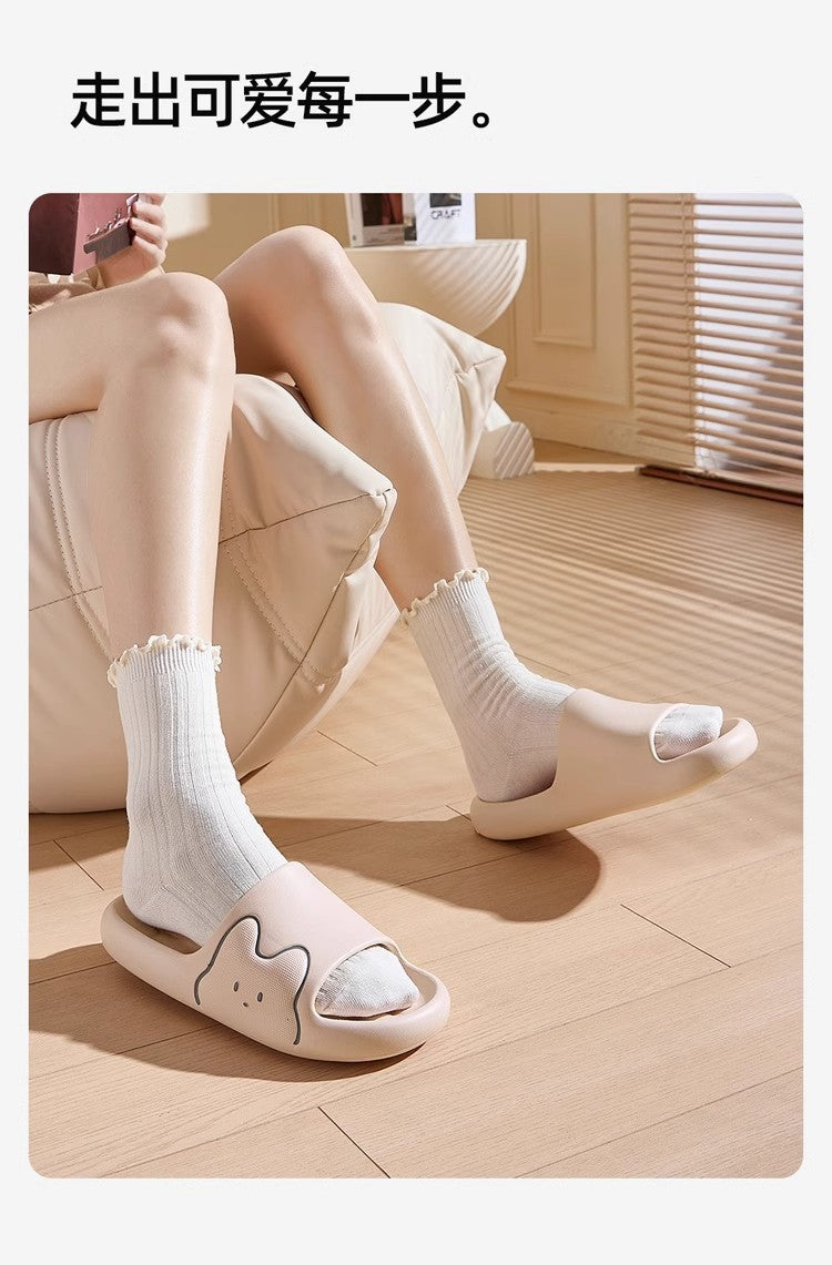 Cross-Border Online Sales Slippers for Men Summer 2025 New Indoor Home Non-Slip Silent Thick-Soled Cute Sandals for Women