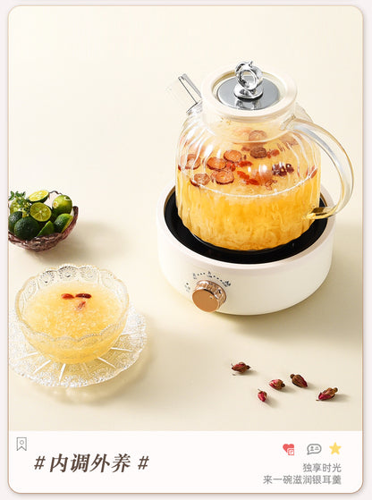 All-Glass Health Pot Multi-Functional Home Office New Insulated Tea Boiler Water Kettle Flower Teapot 110V