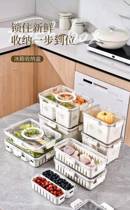 Fresh-Keeping Box Plastic Storage Thickeneded Refrigerator Dust-Proof Finishing Household Artifact Special Kitchen New Plastic Box
