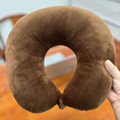 2025 New Cross-Border U-Shaped Pillow Portable Pp Cotton Office Nap Cervical Pillow Car High-Speed Rail Neck Pillow Wholesale